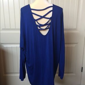 Plus Size - Cobalt Blue Tunic Top